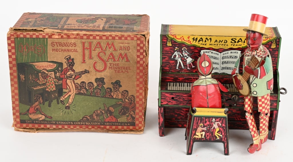 STRAUSS TIN WINDUP HAM & SAM BAND w/ BOX (1 of 7)