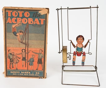 MARX TIN WINDUP "TOTO" ACROBAT w/ BOX