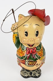 MARX TIN WINDUP PORKY PIG COWBOY