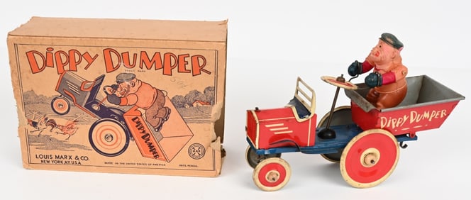 MARX TIN WINDUP BLUTO DIPPY DUMPER w/BOX