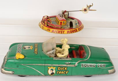 MARX DICK TRACY SQUAD CAR & MICKEY MOUSE EXPRESS