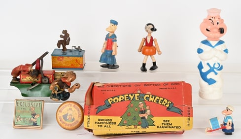 VINATGE POPEYE CHARACTER TOY LOT