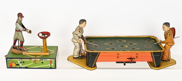 SELRITE TIN WINDUP HOME RUN KING & BILLIARDS