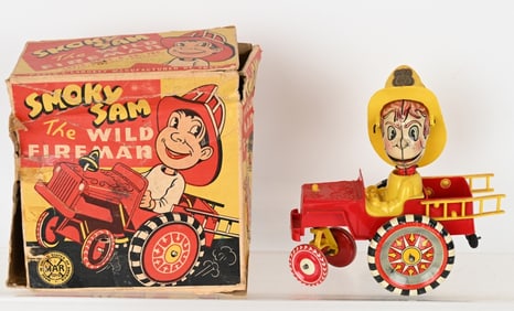 MARX WINDUP SMOKY SAM w/BOX