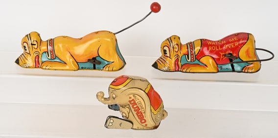 3- MARX DISNEY TIN WINDUPS, PLUTO & DUMBO