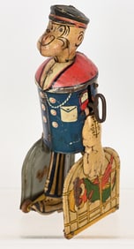 MARX TIN WINDUP POPEYE w/ PARROT CAGES