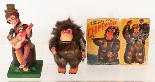 2- JAPAN WINDUP MONKEYS, ONE BOXED