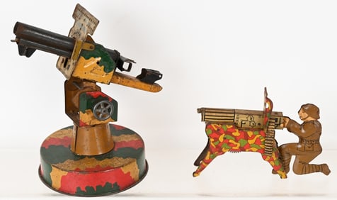 MARX MACHINE GUNNER & ENGLISH ANTI AIRCRAFT GUN