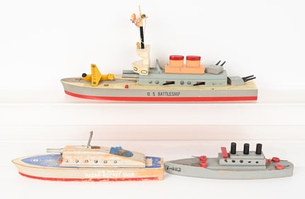 3- KEYSTONE MILITARY WOOD SHIPS