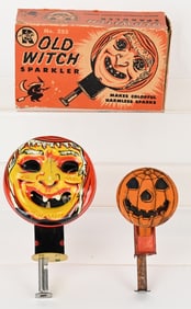 2- HALLOWEEN TIN SPARKLERS, ONE BOXED