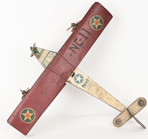 MARX TIN ARMY TRI-MOTOR BOMBER BI-PLANE