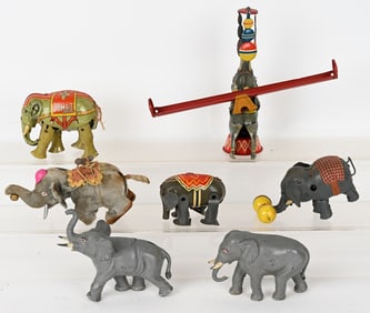 7- TOY ELEPHANTS, WINDUPS & MORE