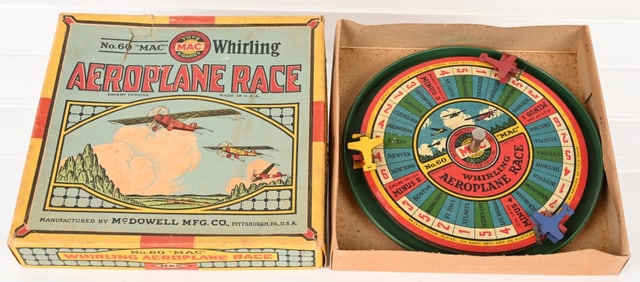 McDOWELL WHIRLING AEROPLANE RACE w/ BOX