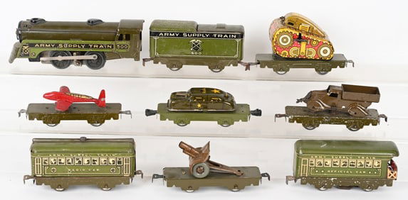 MARX ARMY SUPPLY ELECTRIC TRAIN SET