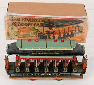 JAPAN TIN FRICTION SAN FRANCISCO STREET CAR, BOX