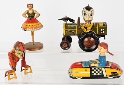 4- MARX TIN WINDUP TOYS