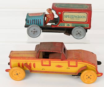STRAUSS & NONPARIEL TIN WINDUP VEHICLES