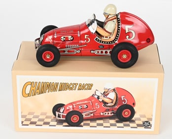 TOMY TIN FRICTION CHAMPION MIDGET RACE w/ BOX