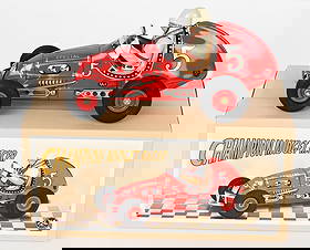 TOMY TIN FRICTION CHAMPION MIDGET RACE w/ BOX: Contemporary Champion Midget Racer. New Old Stock. Boxed 8 1/2" Near Mint