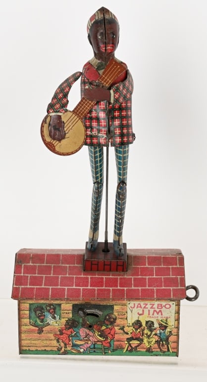 UNIQUE ART TIN WINDUP JAZZBO JIM (1 of 5)