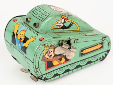 JAPAN LINEMAR TIN WINDUP CASPER ROLLOVER TANK
