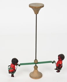 JAPAN CELLULOID 2 BLACK CHILDREN ON SEESAW