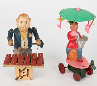 2- JAPAN TIN & CELLULOID WINDUP TOYS