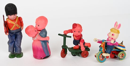 4- JAPAN CELLULOID WINDUP TOYS