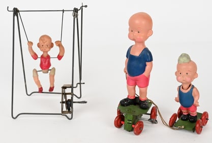 2- PRE-WAR JAPAN CELLULOID HENRY TOYS