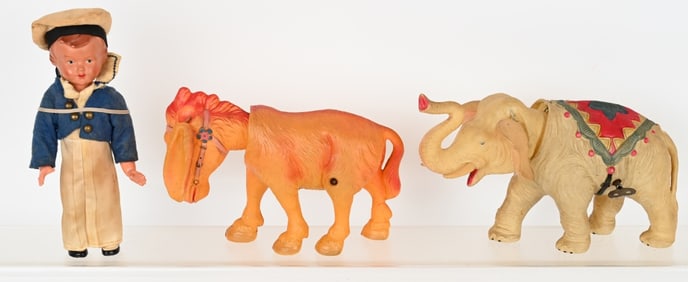 3- CELLULOID WINDUP TOYS