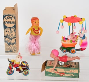 4- JAPAN CELLULOID WINDUP TOYS