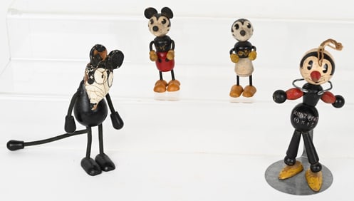 MICKEY & MINNIE, KRAZY KAT & IGNATZ MOUSE FIGURES
