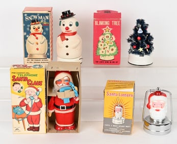 4- JAPAN CHRISTMAS TOYS w/ BOXES