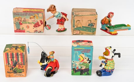 4- TPS WINDUP TOYS w/ BOXES