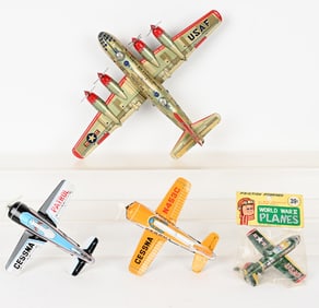 4- JAPAN TIN FRICTION AIRPLANES