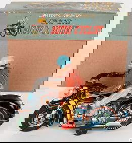 JAPAN BATTERY OP ATOM MOTORCYCLE w/ BOX