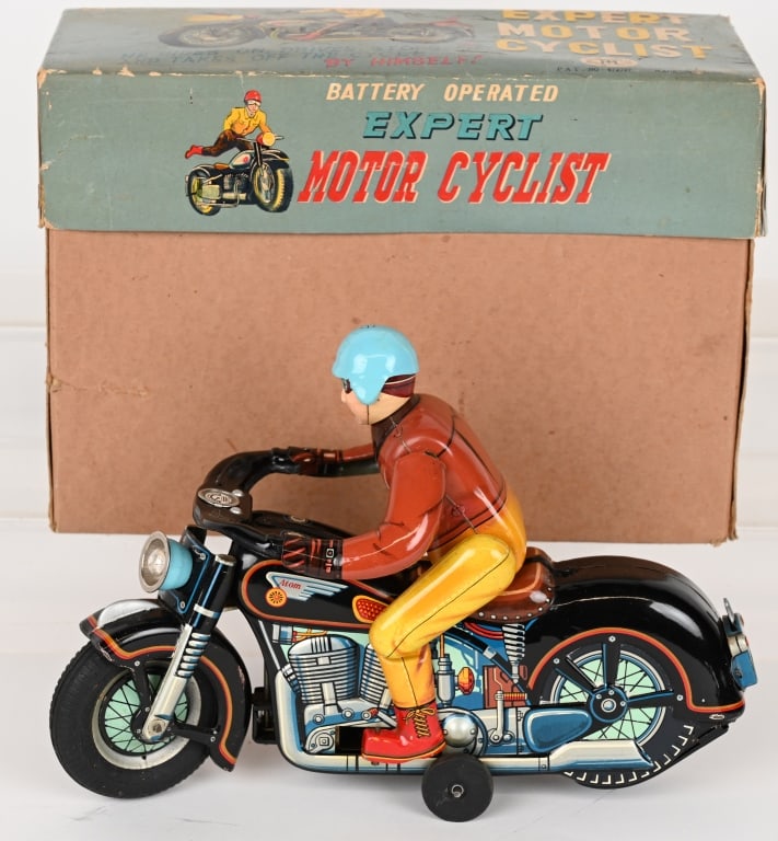 JAPAN BATTERY OP ATOM MOTORCYCLE w/ BOX (1 of 9)