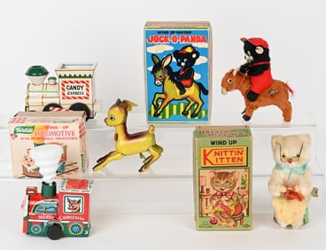 5- JAPAN MECHANICAL TOYS, 3 BOXED