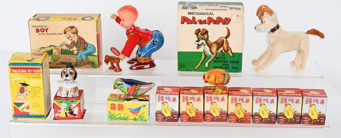11- JAPAN & CHINA WINDUP TOYS w/ BOXES