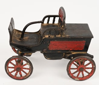 IVES CAST IRON CLOCKWORK RUNABOUT