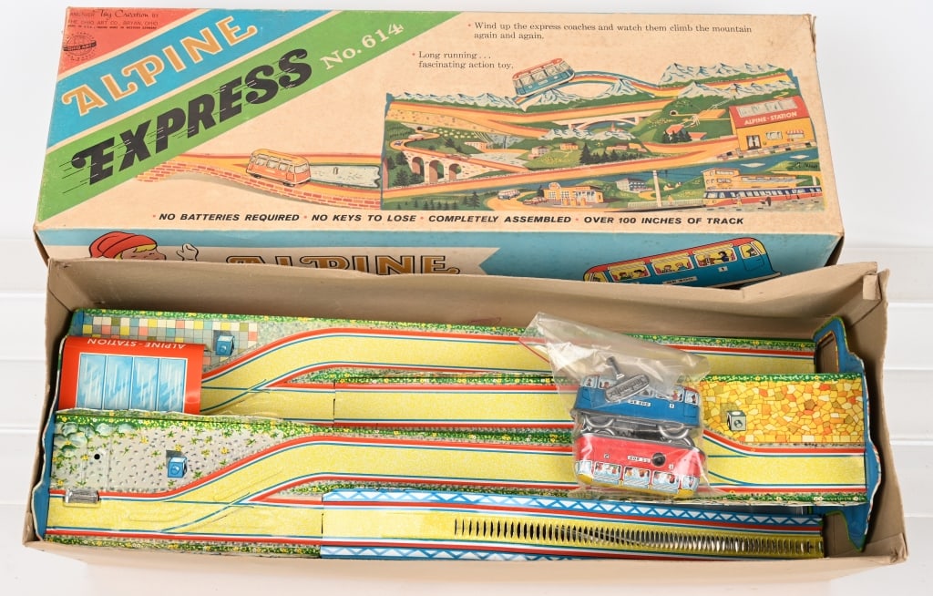 OHIO ART TIN WINDUP ALPINE EXPRESS w/ BOX (1 of 3)