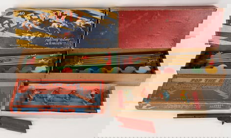 2- GEE WHIZ HORSE RACE GAMES & TARGET GAME w/ BOX