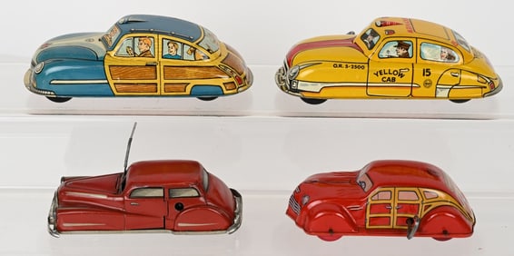 4- MARX, CHEIN & FRENCH TIN WINDUP AUTOS