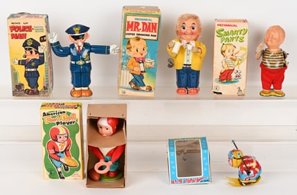 5- JAPAN WINDUP TOYS w/ BOXES