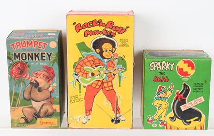 3- JAPAN BATTERY OP TOYS w/ BOXES