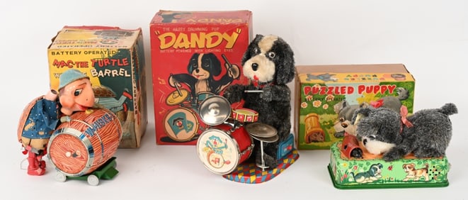 3- JAPAN BATTERY OP TOYS w/ BOXES