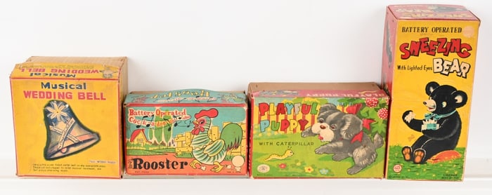 4- JAPAN BATTERY OP TOYS w/ BOXES