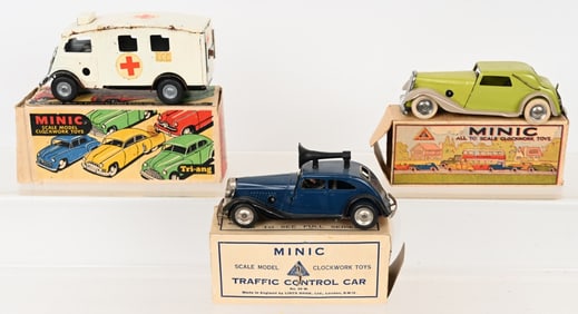 3- MINIC AUTOMOBILES w/ BOXES