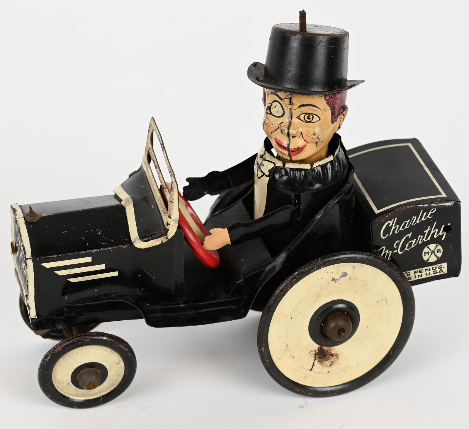 MARX TIN WINDUP CHARLIE MCCARTHY CAR (1 of 4)