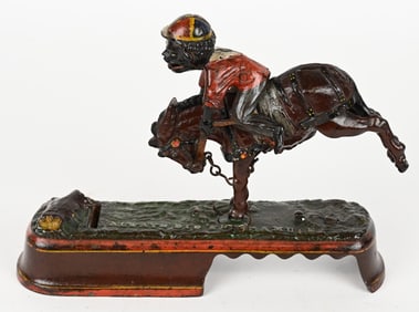 J&E STEVENS SPIES A MULE MECHANICAL BANK